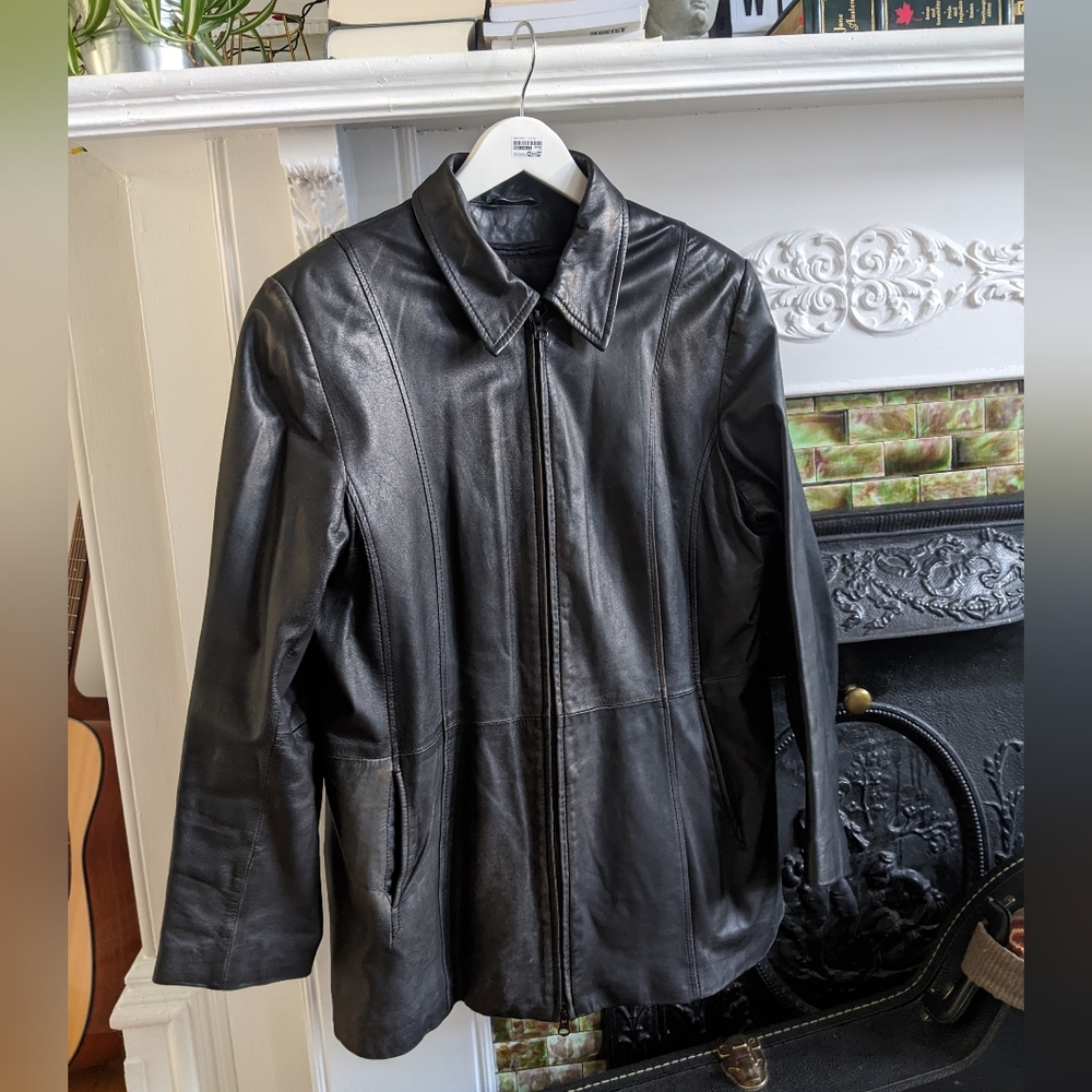 black danier leather jacket